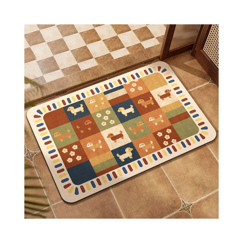 Memory Foam Bath Mat with Abstract Design