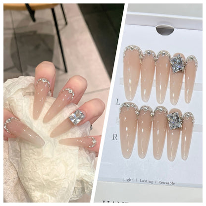 Charming Patterned Press-On Stiletto Nail Set