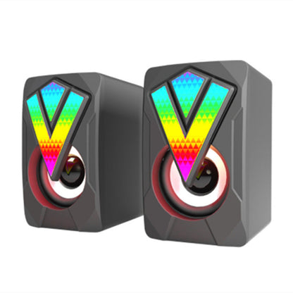 Omnidirectional Sound Desktop Speakers with 360-Degree RGB Lighting