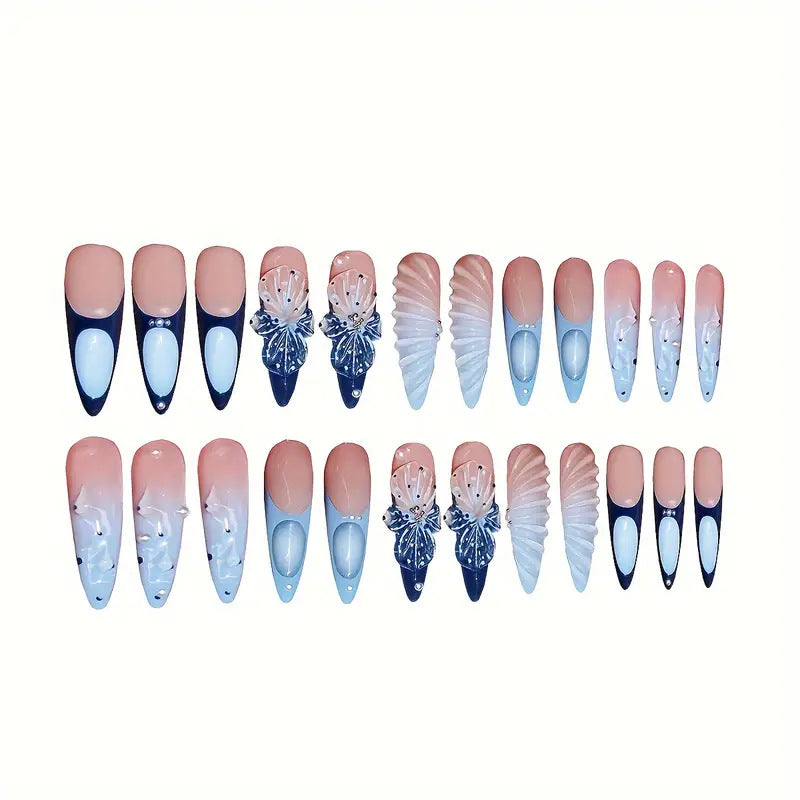 Themed Nail Extensions with Artistic Design