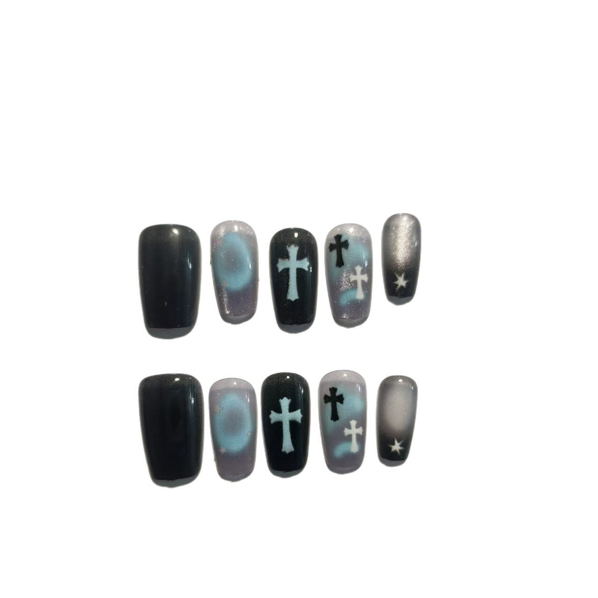 Nail Art Kit with Celestial Cross Designs