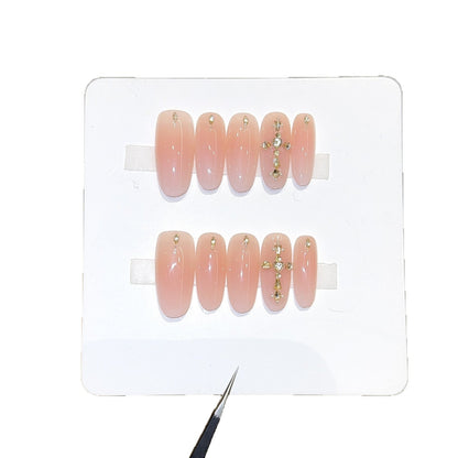 Glitter Pattern Acrylic Nail Set – Glamorous Design