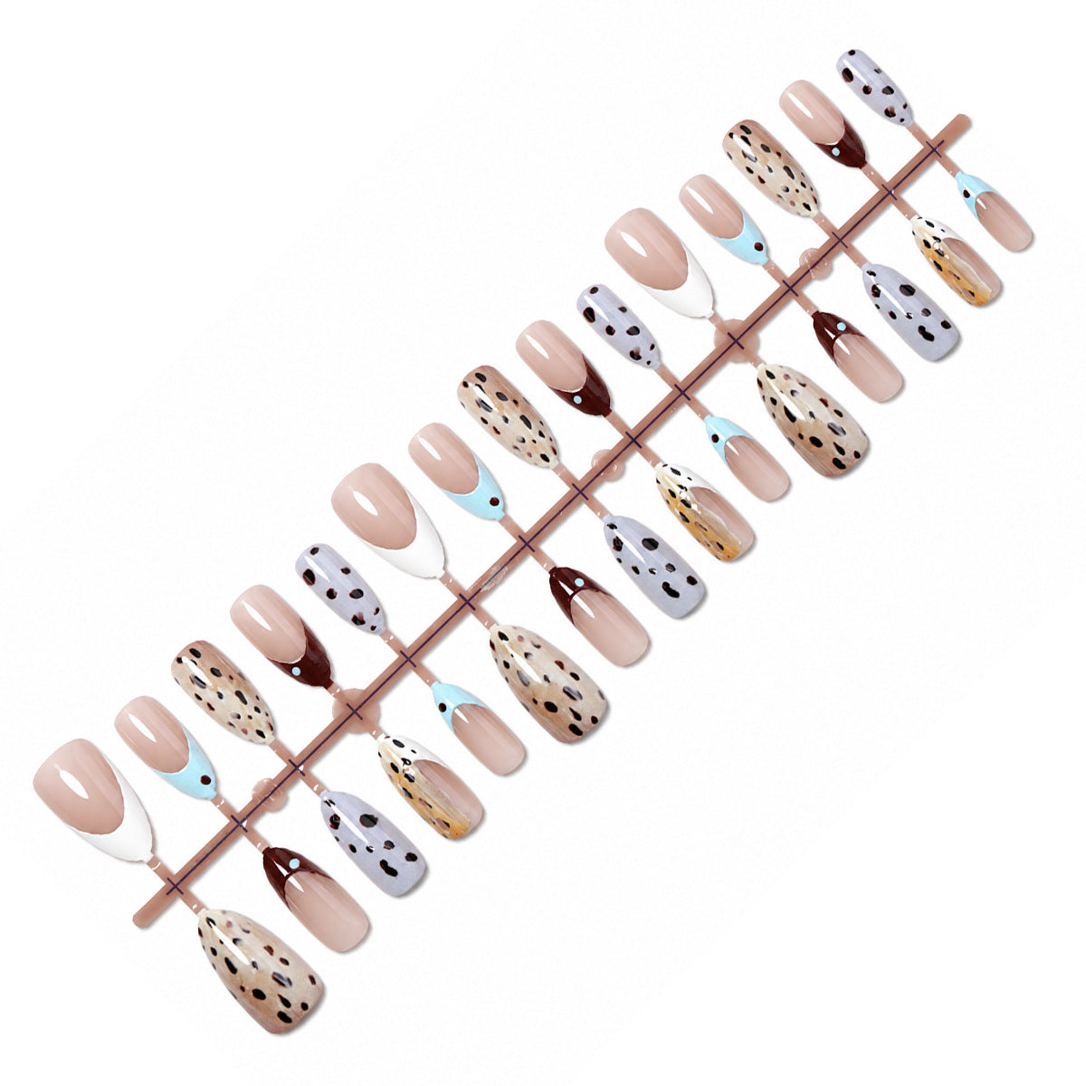 Creative Press-On Nail Art in Stiletto Shape