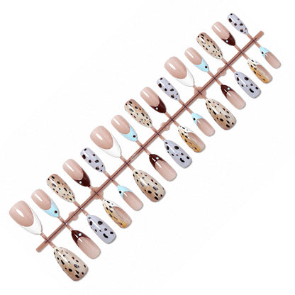 Creative Press-On Nail Art in Stiletto Shape