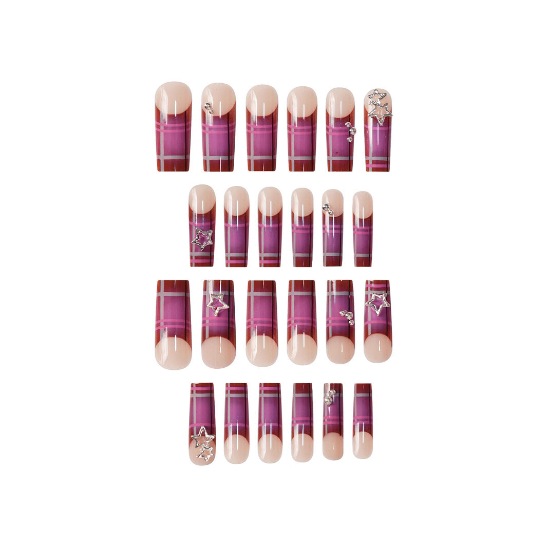 Star-Decorated Artistic Nail Art Design