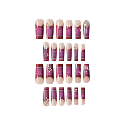 Star-Decorated Artistic Nail Art Design