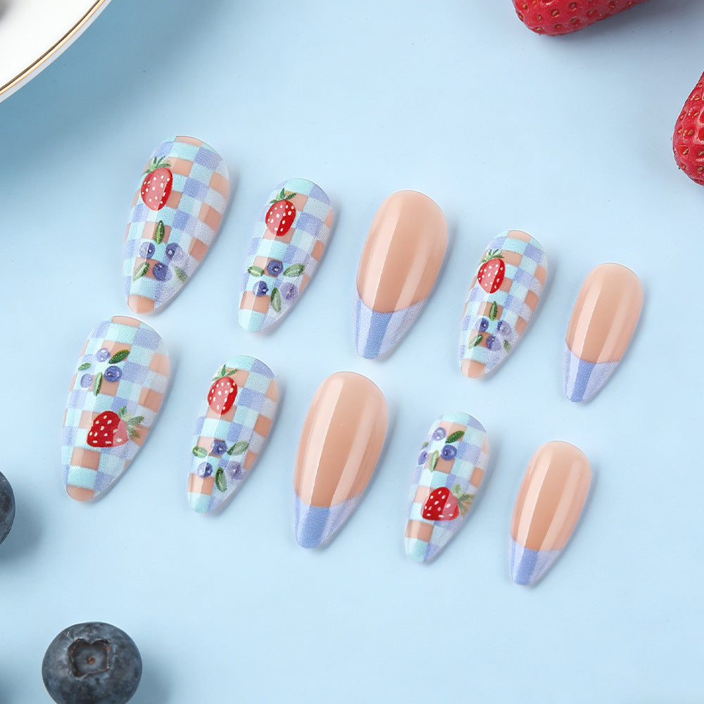 Strawberry Design Press-On Nail Art Set
