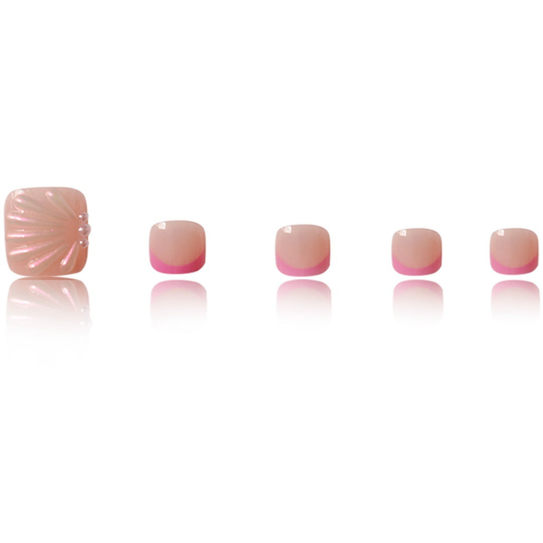 Decorative Press-On Toenails in Various Designs