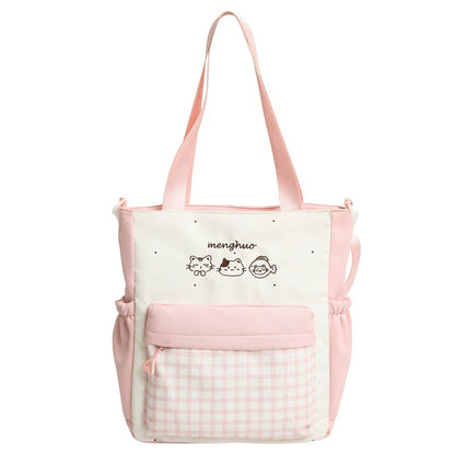 Charming Tote Bag with Cat Design