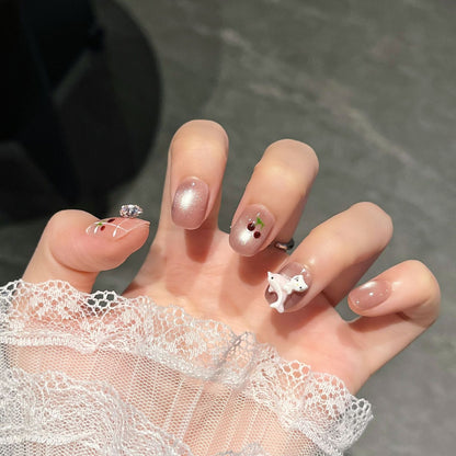 Set of 3D Decorative Press-On Nail Art
