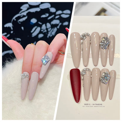 Charming Patterned Press-On Stiletto Nail Set
