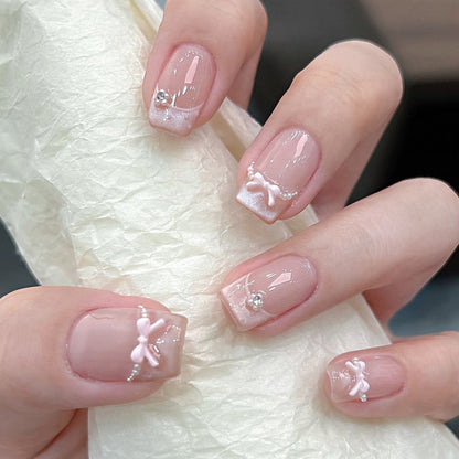 Press-On Nails with Artistic Ocean Theme Design