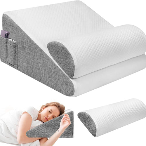 Ergonomic Wedge Pillow with Adjustable Support