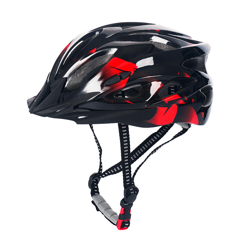 Ventilated Adjustable Cycling Helmet for Road and Mountain with Visor