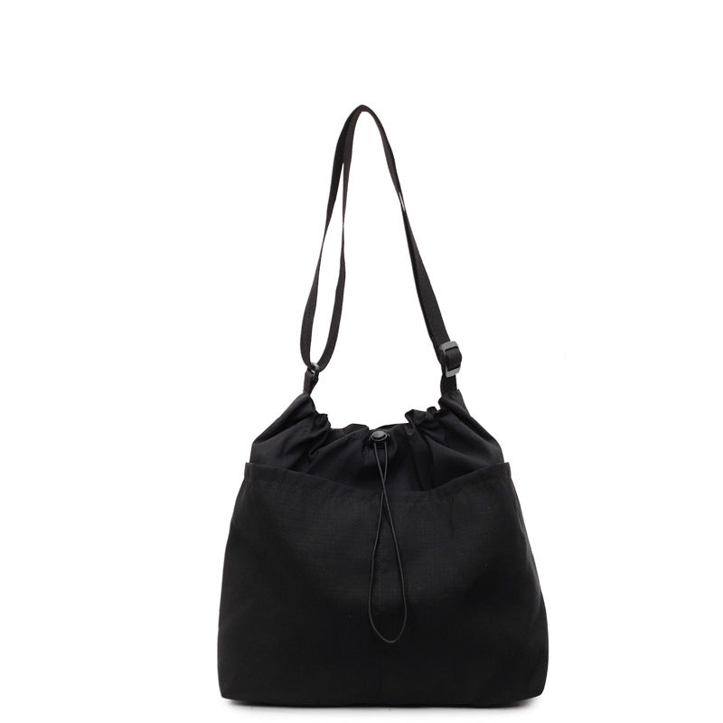 Drawstring Shoulder Bag with Adjustable Strap