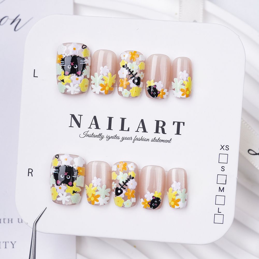 Cute Character Design Press-On Nail Set