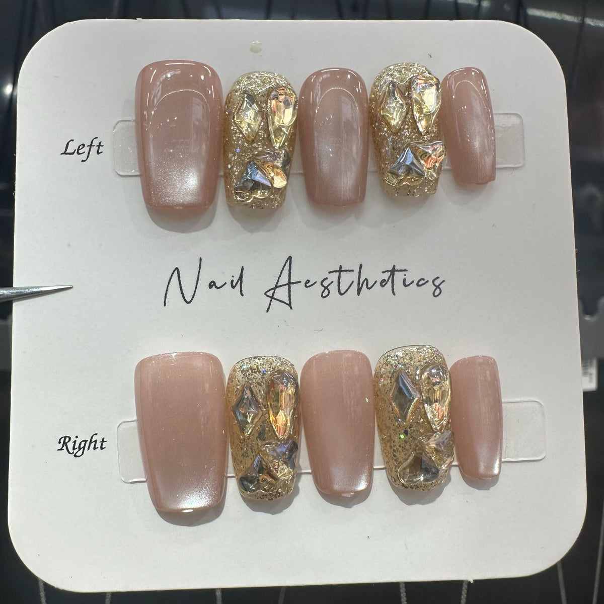 Decorative Rhinestone Adhesive Nail Tips