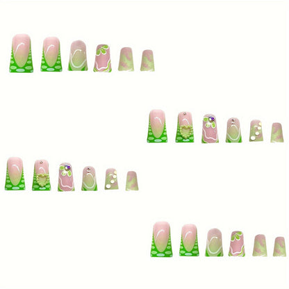 Floral Design 3D Press-On Nail Art