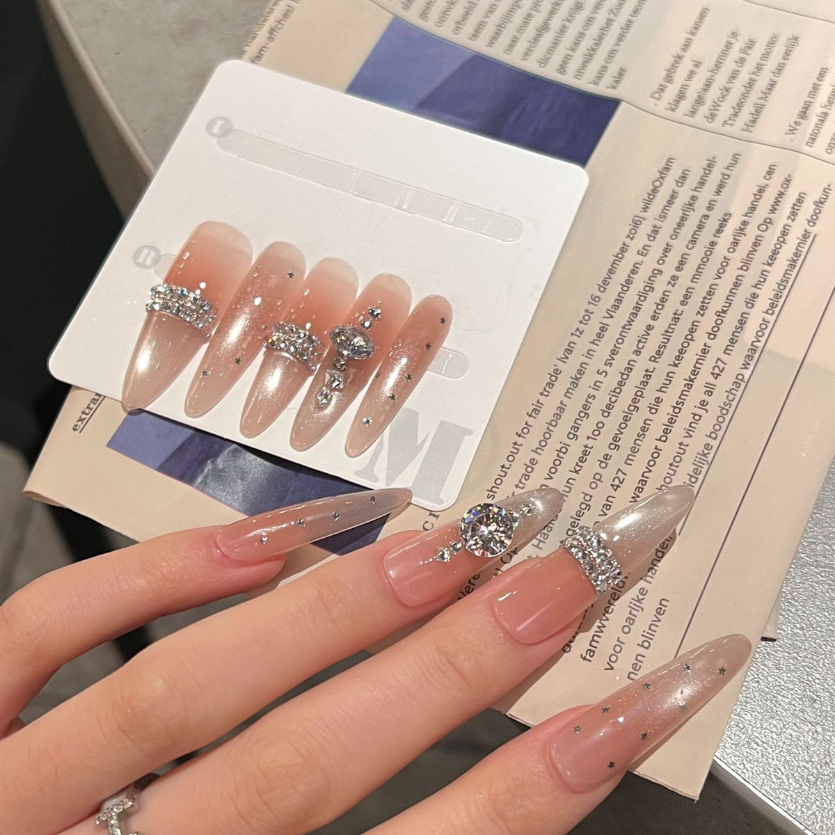 Charming Patterned Press-On Stiletto Nail Set