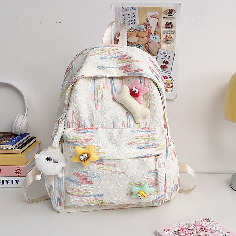 Backpack with Abstract Design