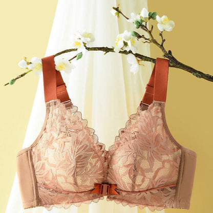 Front Closure Wireless Bra in Amber Color