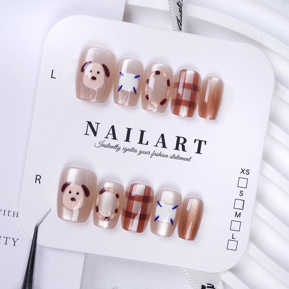 Cute Character Design Press-On Nail Set