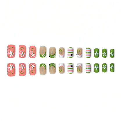 Floral Design 3D Press-On Nail Collection