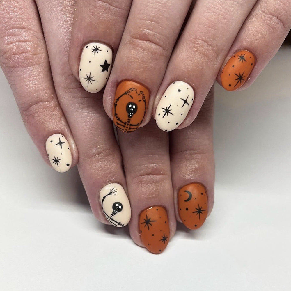Themed Press-On Nail Set - Artistic Designs