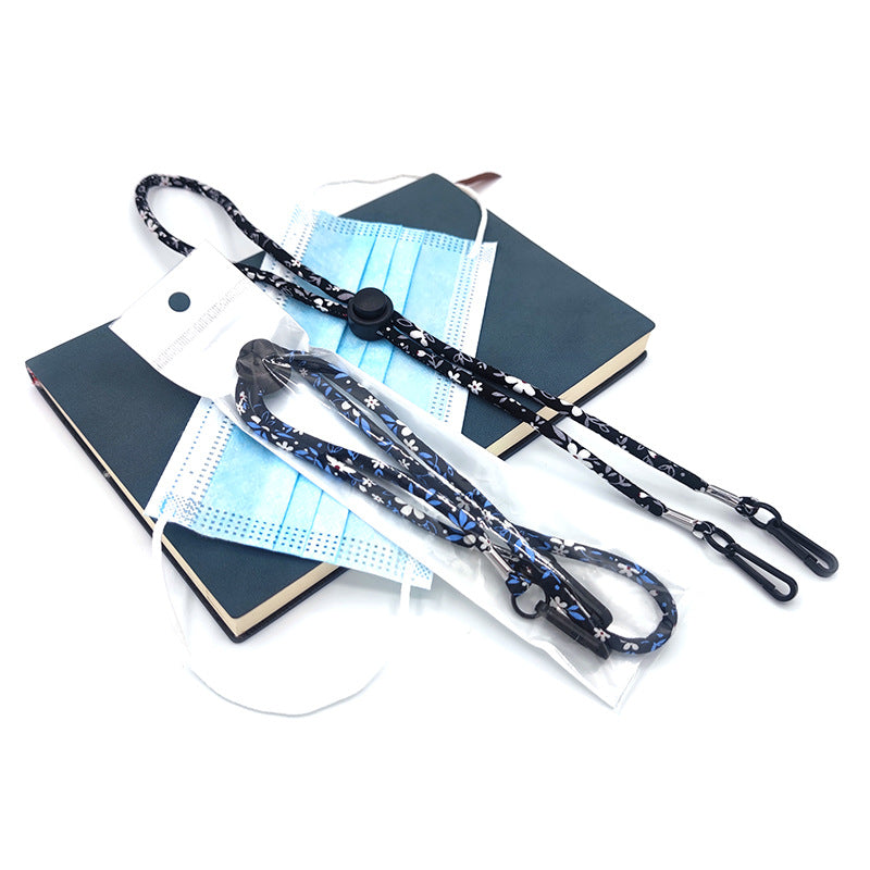 Floral Eyewear Retainer with Adjustable Strap