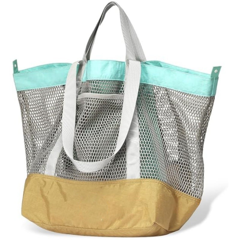 Spacious Beach Tote with Mesh Design for Easy Storage