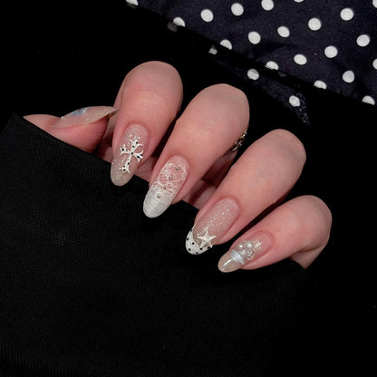 Glitter and Pearl Acrylic Nail Kit with Dreamy Designs