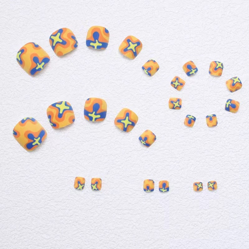 Creative Press-On Toenails in Taalita Design