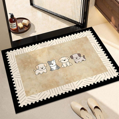 Cute Canine Design Welcome Mat