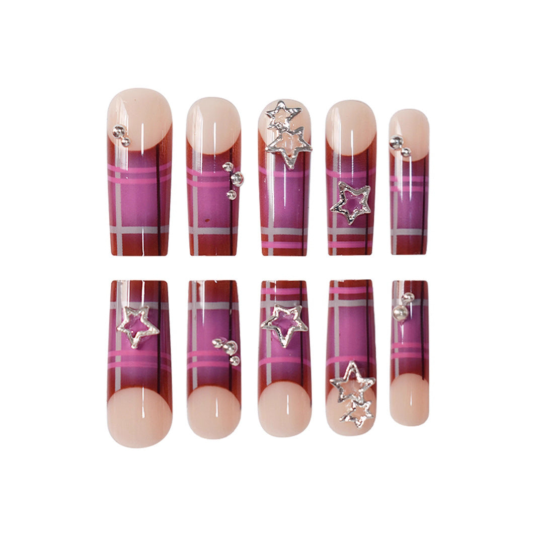 Star-Decorated Artistic Nail Art Design