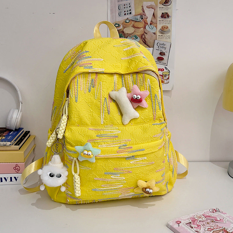 Backpack with Abstract Design