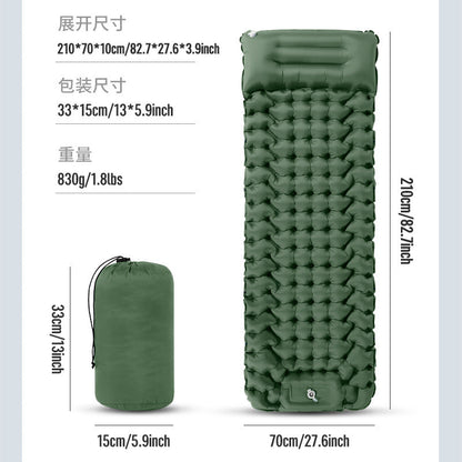 Inflatable Sleeping Pad with Head Support – Lightweight and Cozy