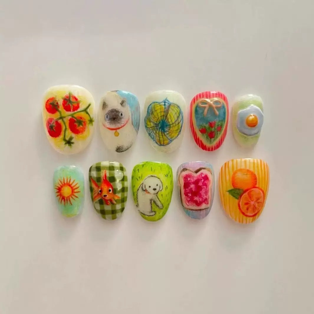 Themed Nail Art Kit with Creative Designs