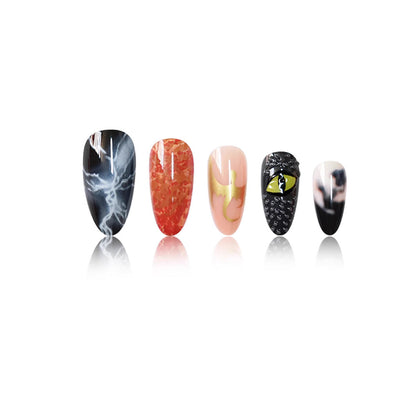 Themed Press-On Nail Art Set - Artistic Design