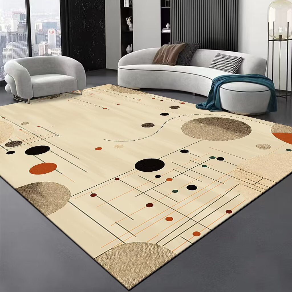Area Rug with Abstract Swirl Design