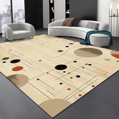 Area Rug with Abstract Swirl Design