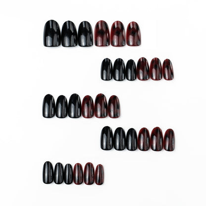 Gradient Press-On Nail Set in Artistic Design