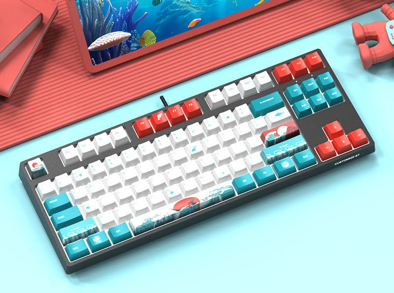 Custom Mechanical Keyboard with 87 Keys