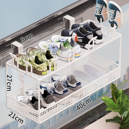 Over-the-Door Shoe Storage Rack with Adjustable Design