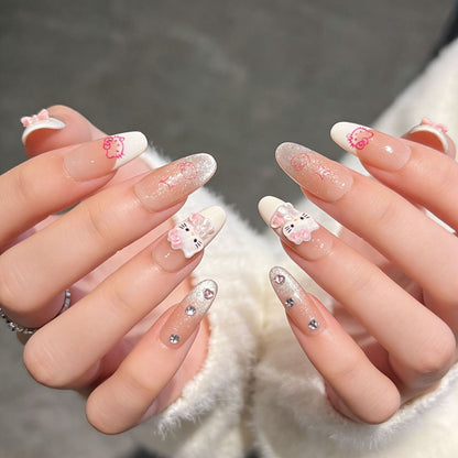 Set of 3D Decorative Press-On Nail Art
