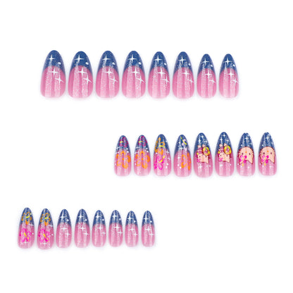 Playful Designed Stiletto Nails for Artistic Style