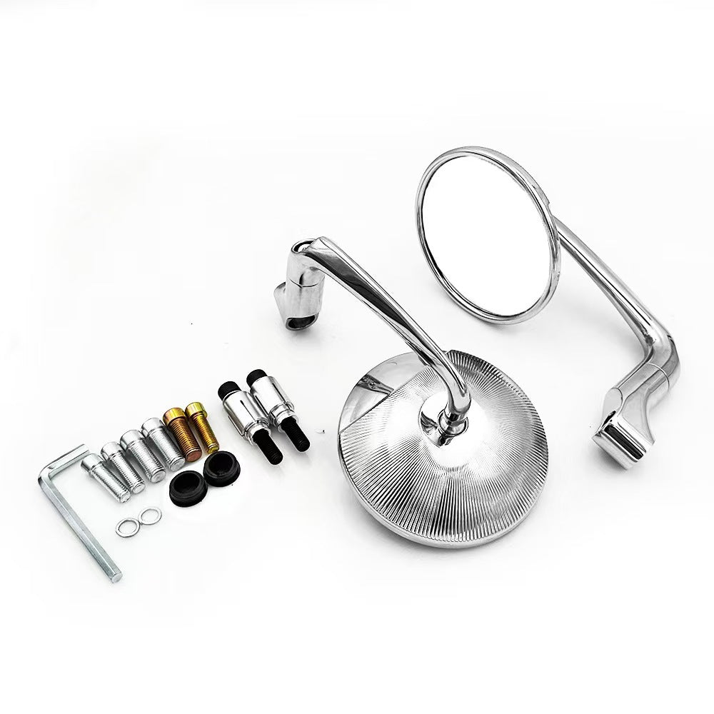 Motorcycle Mirrors with Adjustable Features