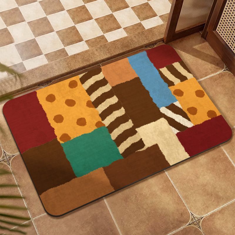 Memory Foam Bath Mat with Abstract Design