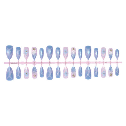 Iridescent Shell Design Press-On Nail Set