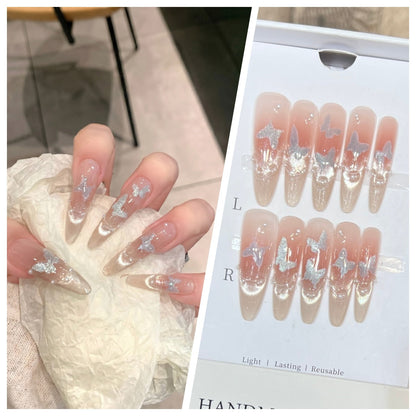 Charming Patterned Press-On Stiletto Nail Set