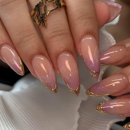 Press-On Nail Set with Creative Stiletto Design